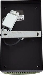 Lampă de perete Japandi verde cu negru IP44 - Jayla