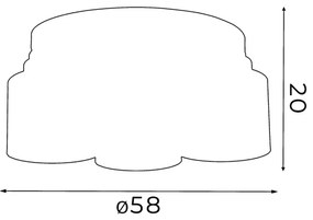 Lustră aplicată FRODI 5xE27/60W/230V neagră