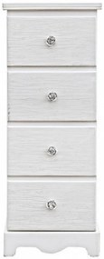 Comoda alb antichizat din MDF melaminat, 31,5 cm, Blanc Bizzotto