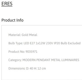 Plafoniera metal design decorativ ERES