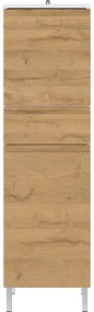 Dulap de baie înalt alb în decor de stejar 34x120 cm Torrance - Germania