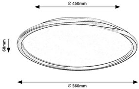 Plafoniera LED design modern Mathiola auriu