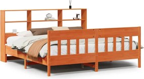 vidaXL Cadru de pat fără saltea, maro ceruit 180x200 cm lemn masiv pin