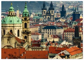 Tablou - Panorama din Praga (70x50 cm)