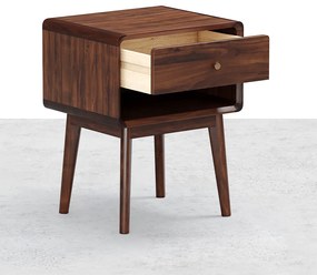 Noptieră Mid-Century nucă DEPRIMO 22050 - Accesoriul indispensabil pentru un dormitor sofisticat și practic în stilul Mid-Century by Deprimo