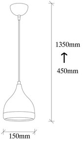 Lustră neagră/arămie ø 14 cm Yildo – Opviq lights
