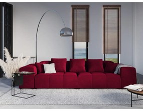 Pernă pentru canapea modulară roșie cu tapițerie din catifea Rome Velvet - Cosmopolitan Design