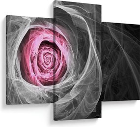 Tablou - Trandafir abstract, fucsia (90x60 cm)