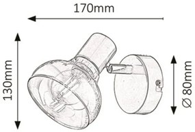 Rabalux 5555 - Aplică perete HOLLY 1xE14/40W/230V crom lucios