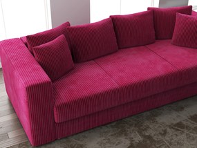 Canapea extensibilă dumonde cu ladă de depozitare si sezut confortabil din spuma high-density, Gloria Zoom Red 240x100 cm