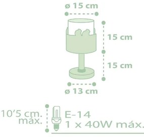 Lampă pentru copii SWEET LOVE 1xE14/40W/230V verde Dalber 61711H