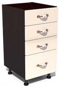 Corp inferior 40 cu 4 sertare Zebra MDF vanilie simplu