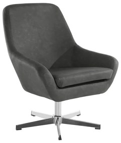 Fotoliu gri cu tapițerie din imitație de piele Naomi - Støraa