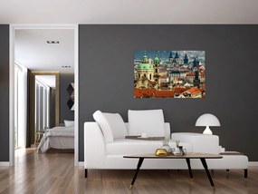 Tablou - Panorama din Praga (90x60 cm)