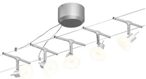 Paulmann 94136 - Set 5xGU5,3/10W, sistem complet de iluminat pe cablu SHEELA, 230V, crom