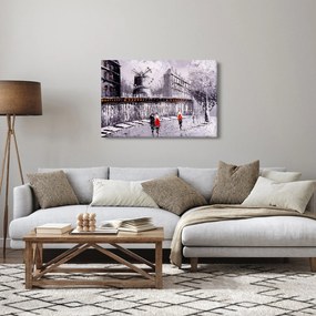 Tablou - Pictură în ulei a orașului II. (90x60 cm)