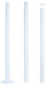 Brilagi - Tijă metalică albă pentru stâlp iluminat exterior URBAN 3 m