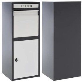 Cutie poștală independentă KIM, alb-negru, oțel, 2 chei