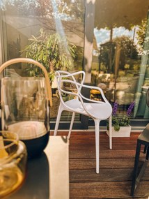 Set 4 scaune din plastic KATO, petrol.