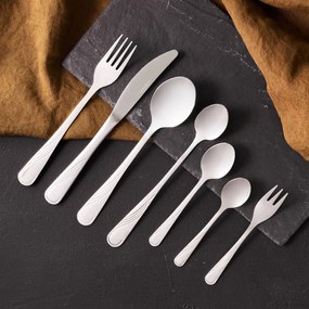 Set tacamuri inox, 72 piese, 12 persoane, ambalate in valiza, Napoli