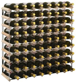 vidaXL Suport sticle de vin pentru 72 de sticle, lemn masiv de pin