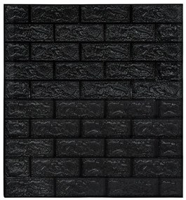 Tapet de perete autocolant 3D, 20 buc., negru 20, Negru