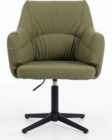 HR840CROSS Scaun Khaki Piele Ecologica Premium Soft cu Bază Neagră