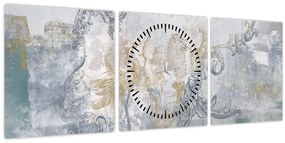 Tablou - Pictură pe perete (cu ceas) (90x30 cm)