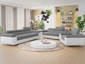 Set canapea fotoliu 3+2+1 Terazuro 3+2+1 (Gri + Alb) . 1105855
