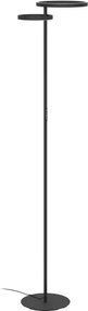 Eglo 901974 - Lampă de podea LED reglabilă CASTELPOTO LED/16W/230V + LED/12W neagră