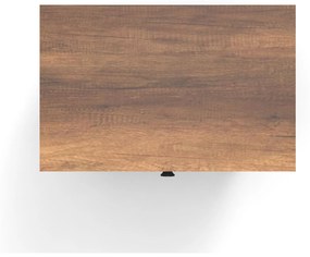 Comoda Birou - Rollbox cu 2 sertare si Raft, Gri -  Nuc, 80 x 85 x 52 cm