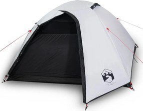 vidaXL Cort camping cupolă 4 persoane alb, țesătură opacă, impermeabil