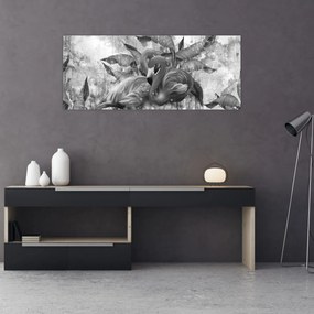 Tablou - Graffiti cu flamingo (120x50 cm)