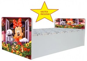 Pat Aero Flower Minnie, cu saltea, 160x80 cm