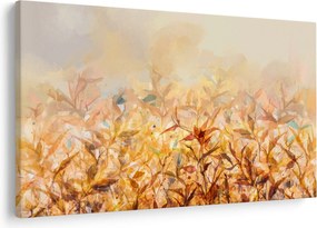 Tablou - Frunze în culori de toamnă, pictură în ulei (90x60 cm)