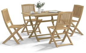 3214236 vidaXL Set mobilier de grădină, 5 piese, lemn masiv de acacia