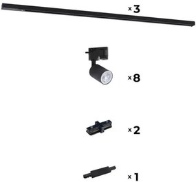 Spot pentru sistem de șină Zuma Line 3017 REFLEKTOR 8xGU10/10W/230V