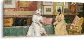 Tablou - William Merritt Chase, A Friendly Call, reproducere (120x50 cm)