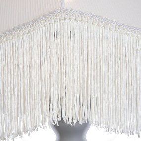 Lampă de podea gri cu abajur bej și interior alb 45cm - Classico