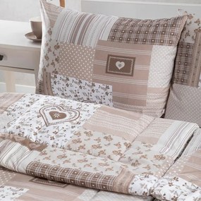 decoDoma Set de vară pernă şi pilotă PATCHWORK bej