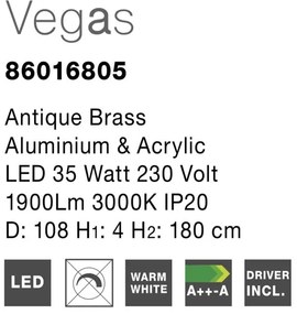 Lustra LED moderna diametru 108cm, Vegas
