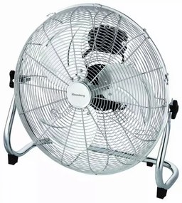 Ventilator puternic, 100 W, metalic, de podea 45 cm argintiu Klausberg KB7471, lame din aluminiu