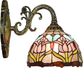 Brilagi - Aplică de perete Tiffany LORAS din vitralii 1xE27/40W/230V