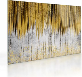 Tablou pe sticlă - Linii de aur (70x50 cm)