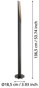 Lampadar LED Eglo 900877 BARBOTTO 1xGU10/4,5W/230V negru/maro