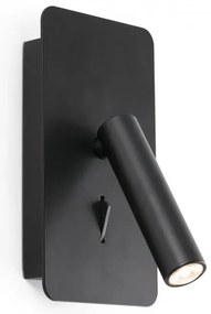 Aplica cu reader LED minimalista SUAU neagra 62118