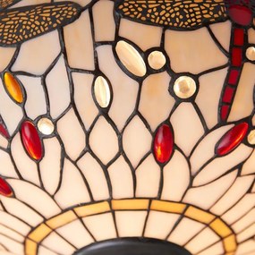Plafonieră Tiffany DRAGONFLY Endon 70723, 2xE27/60W/230V, Ø 41 cm
