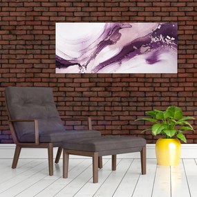 Tablou - Artă fluidă violet (120x50 cm)