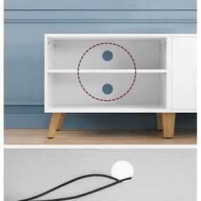 Comodă TV BASTOR, albă