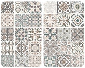 Plăci de sticlă pentru aragaz cu mozaic, 2 bucăți, WENKO, plăci